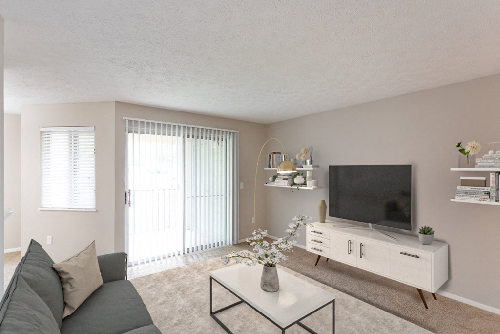 Living Room With TV at Chinoe Creek Apartments, PRG Real Estate Management, Lexington, 40502