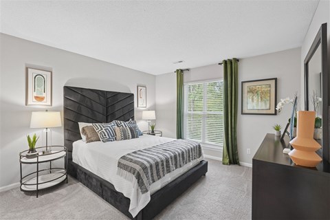 Spacious apartment bedroom at Park Ridge Estates in Durham, NC