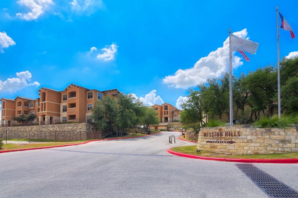 Entrance at Mission Hills Apartments, San Antonio, TX, 78258