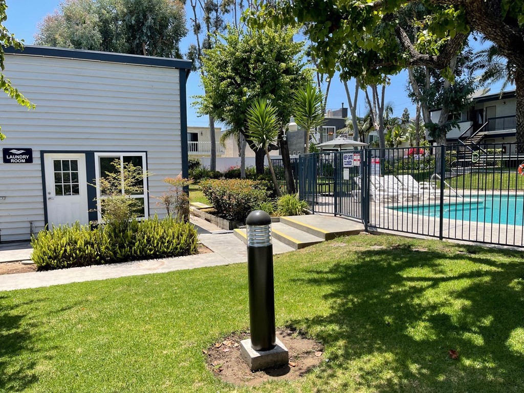 View of Laundry Room & Pool Area