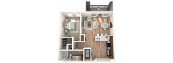 1 Bedroom | 1 Bathroom with attached patio