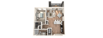 1x1 Bedroom at District at Medical Center, San Antonio, 78229