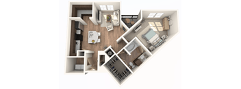 1 Bedroom |1 Bathroom with attached patio