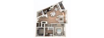 1 Bedroom | 1 Bathroom with attached patio