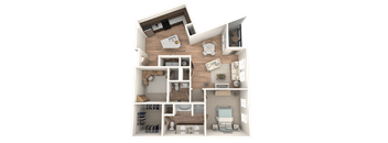 1x1.5 Bedroom at District at Medical Center, San Antonio, TX, 78229