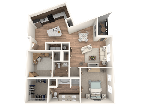 1x1.5 Bedroom at District at Medical Center, San Antonio, TX, 78229