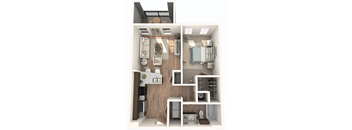 1 Bedroom | 1 Bathroom with attached patio