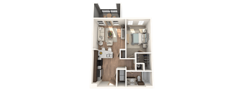 1x1 Bedroom at District at Medical Center, Texas, 78229