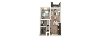 1x1 Bedroom at District at Medical Center, San Antonio, TX, 78229