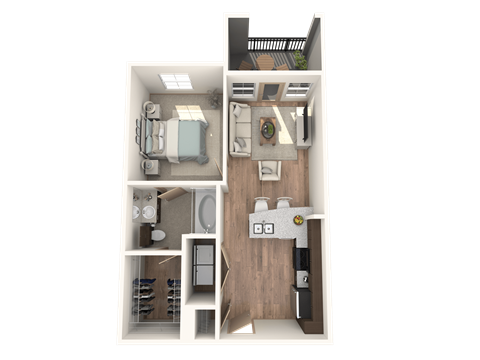 1x1 Bedroom at District at Medical Center, San Antonio, TX, 78229