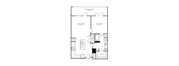 One bedroom and One bathroom with Full Size Balcony. 768 Square Feet