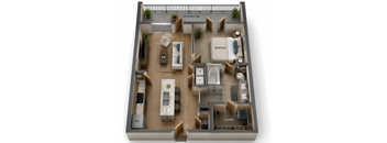 One bedroom and One bathroom with Full Size Balcony. 768 Square Feet