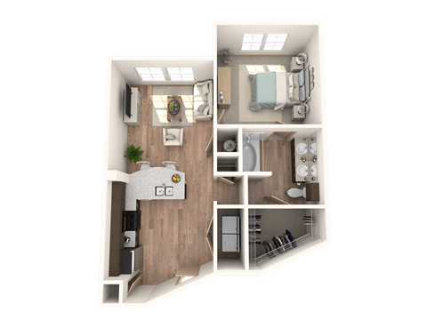 1x1 Bedroom at District at Medical Center, San Antonio, 78229