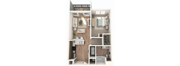 1 Bedroom | 1 Bathroom  with attached patio