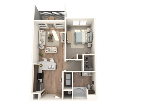 1x1 Bedroom at District at Medical Center, San Antonio, Texas