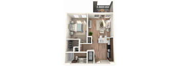1 Bedroom | 1 Bathroom with attached patio