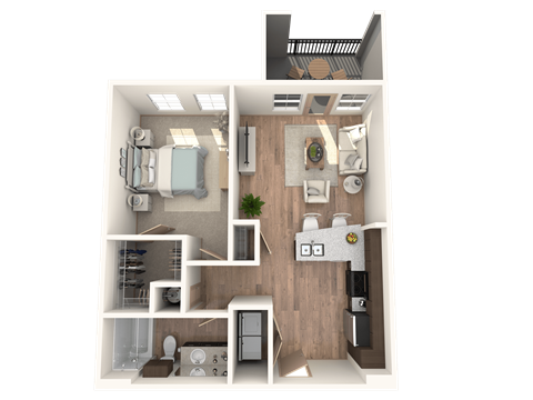 1x1 Bedroom at District at Medical Center, San Antonio