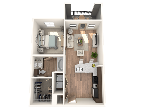 1x1 Bedroom at District at Medical Center, San Antonio