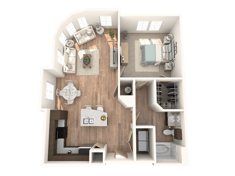 1x1 Bedroom at District at Medical Center, San Antonio, TX, 78229