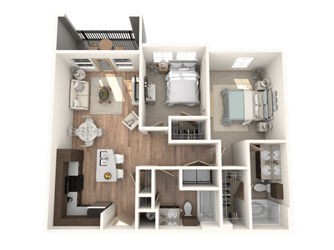 2x2 Bedroom at District at Medical Center, San Antonio, Texas