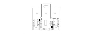 Two Bedroom and Two Bathroom. Kitchen Island and Private Balcony.  1080 Square Feet