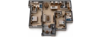 Two Bedrooms & Two Bathrooms. Bedrooms offer Walk-In-Closets. Open Floor Plan with Kitchen Island, Living Room and Dining Room. Private Patio with Storage Closet.