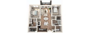2 Bedroom | 2 Bathroom with attached patio