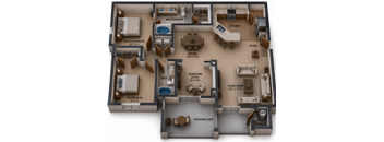 Amazing Two Bedrooms & Two  Bathrooms with an additional Study/Den Area. Wrap around Kitchen open to the Living room and Dining room. Large Private Patio with Storage Closet.