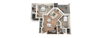 2x2 Bedroom at District at Medical Center, San Antonio, TX, 78229