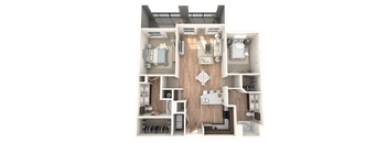 2x2 Bedroom at District at Medical Center, San Antonio, TX