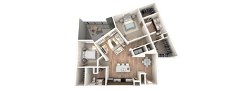 2x2 Bedroom at District at Medical Center, San Antonio, 78229