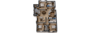 Large Three Bedroom & Two Bathroom. Wrap Around Kitchen open to the Living Room and Dining Room. Private Patio with Storage Closet.