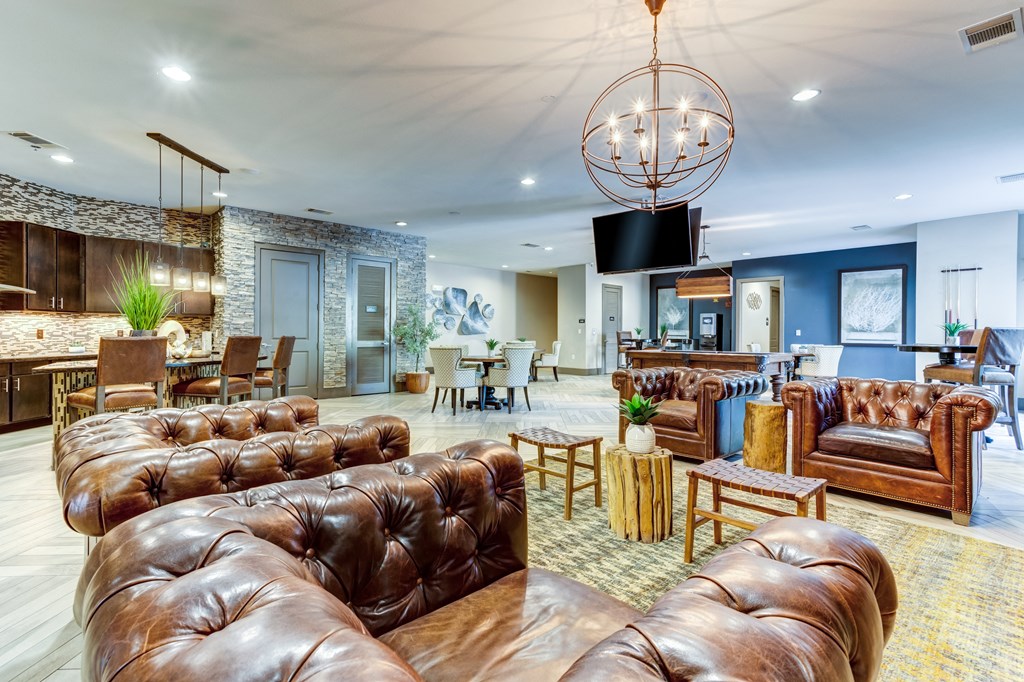 Clubhouse Lounge Area at District at Medical Center, San Antonio