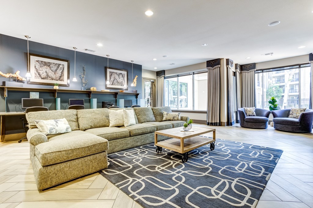 Resident Lounge Area & Large TV - Sit Back and Relax at District at Medical Center, San Antonio