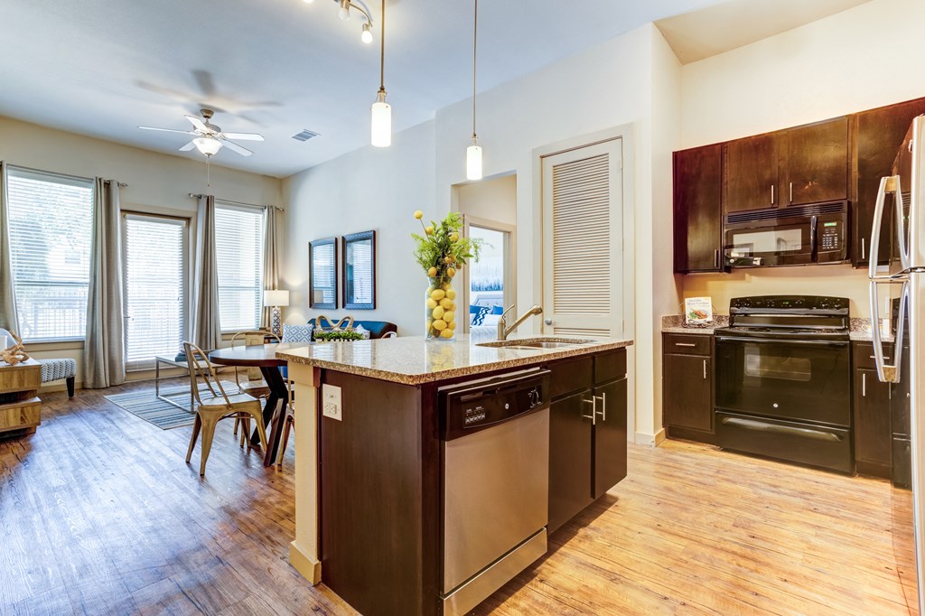 Most Floor Plans have Island Kitchens - View Floor Plan Page at District at Medical Center, San Antonio