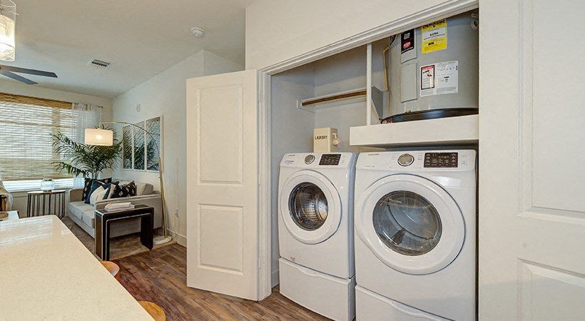 Washer/Dryer Hookups at Addison Medical Center Apartments, San Antonio, Texas
