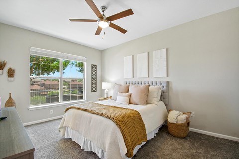 Model Bedroom at Mission Hills Apartments, Texas