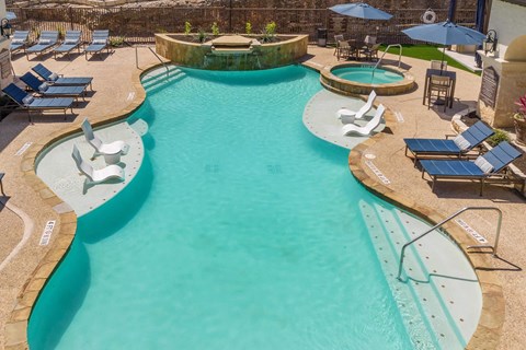 Pool & Spa Area at Mission Hills Apartments, San Antonio, 78258