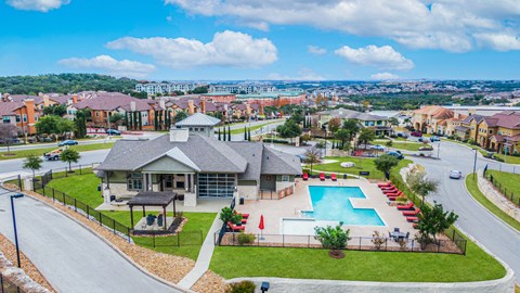 Luxurious Pool/BBQ Area  at Overlook at Stone Oak Park Apartments, San Antonio, 78258