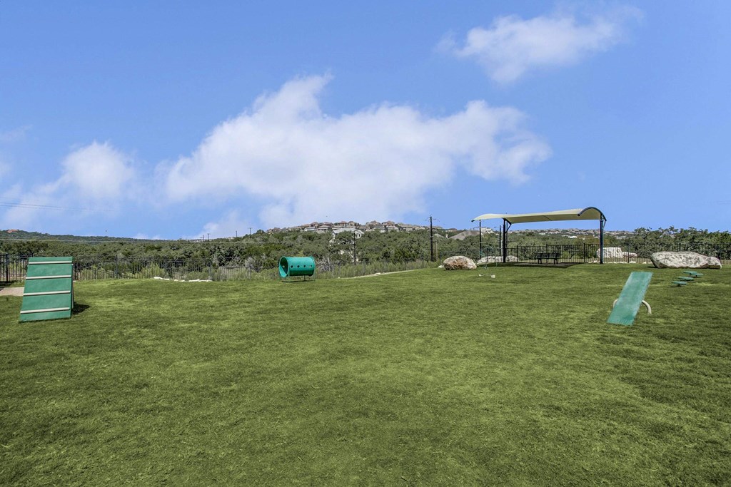 Fenced Dog Park  at Overlook at Stone Oak Park Apartments, San Antonio, 78258