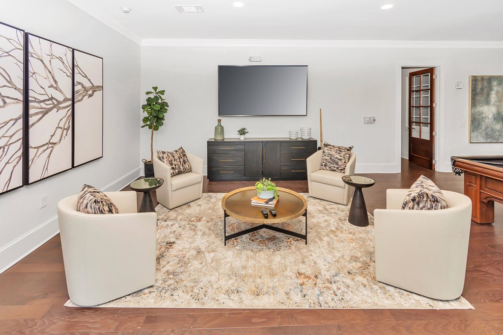 Riverstone Clubhouse with seating and TV