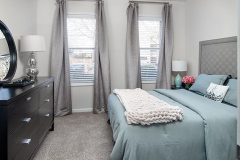 Bedroom with Bed at Manchester Place Apartments, Lithia Springs, Georgia
