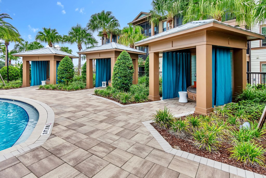 poolside cabanas