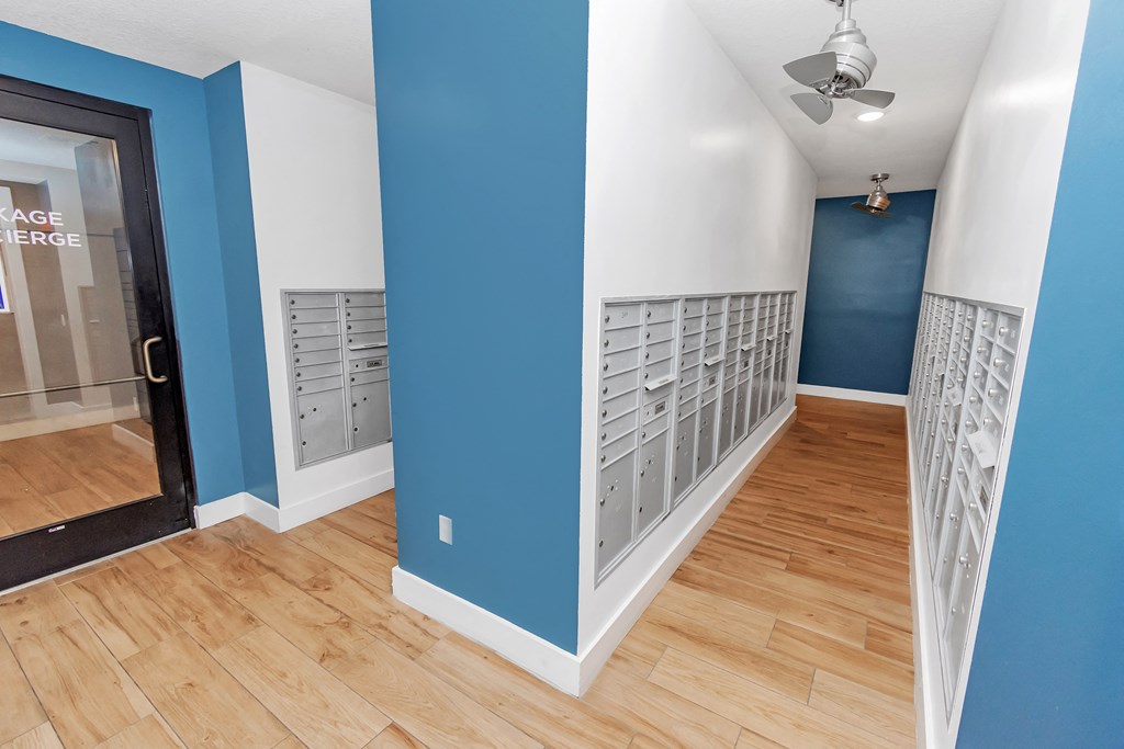 a view of the laundry room from the front door