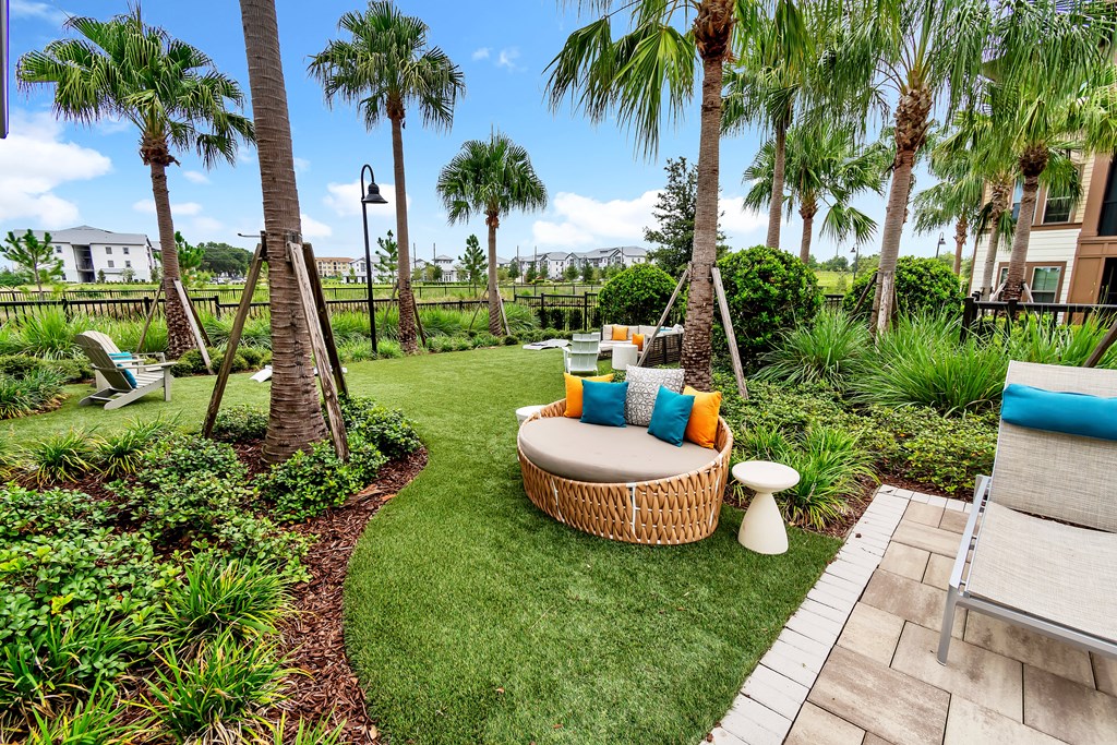 courtyard with patio furniture
