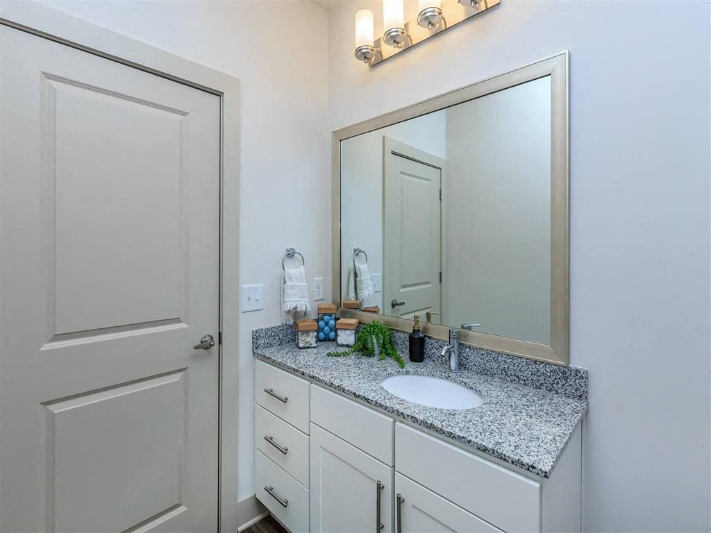 Designer Granite Countertops In All Berewick Pointe Bathrooms in Charlotte, NC Rentals