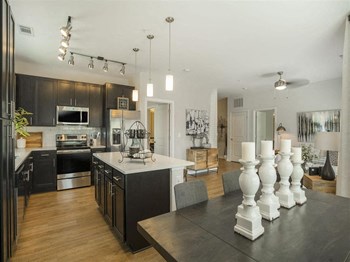 Well Equipped Kitchen And Dining Well Equipped Pointe at Prosperity Village Kitchen And Dining at Pointe in Charlotte, North Carolina Apartments for Rent - Photo Gallery 3
