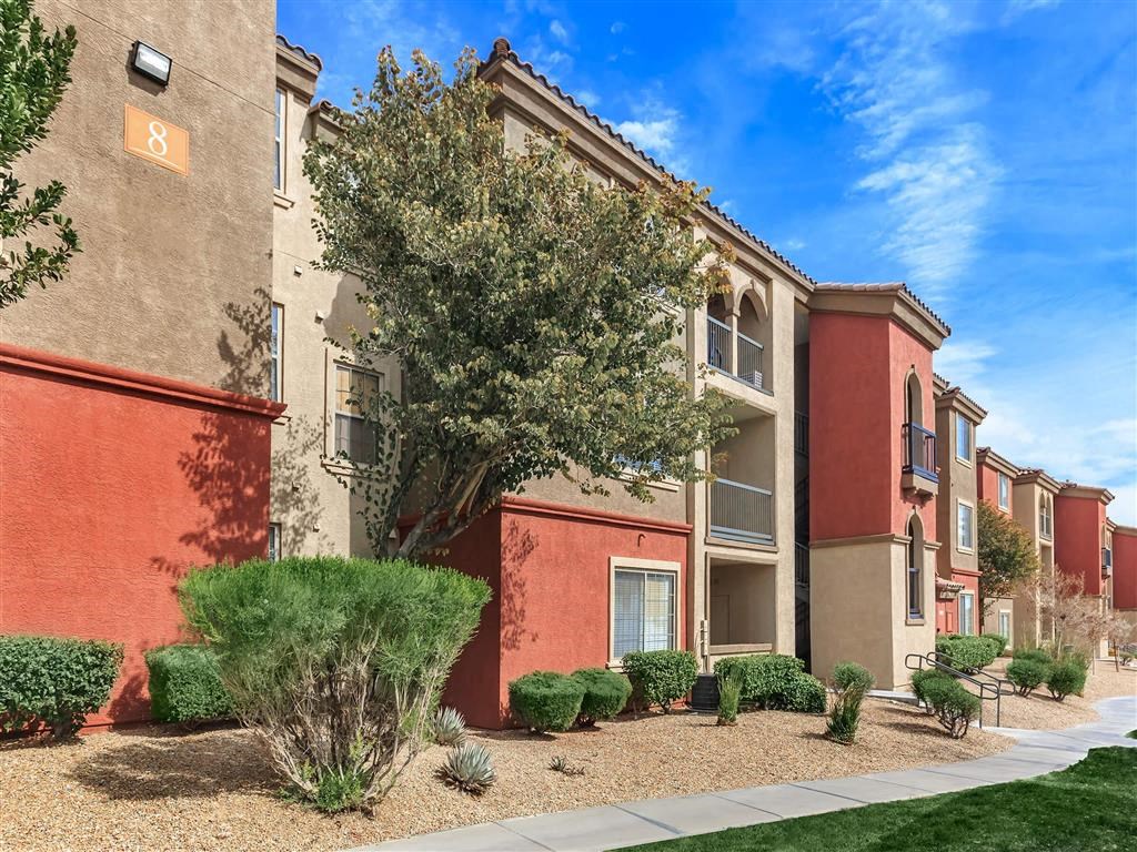 Elegant Exterior View of Montecito Pointe in Las Vegas, NV Apartment Rentals