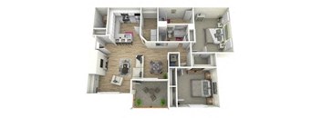 2 Bedroom Floorplan at Manchester Place Apartments, Lithia Springs, GA