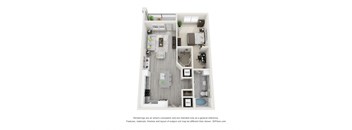 a floor plan of a 1 bedroom192 sq ft